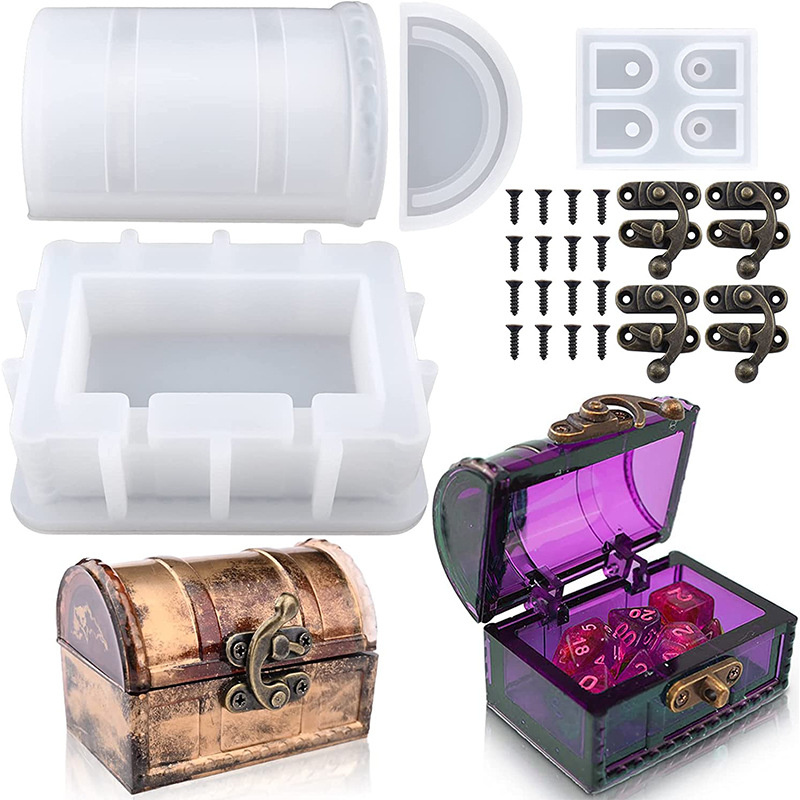 Craft Embellishment Storage - Diy Opbergdoos Siliconen Mal Set Schatkist