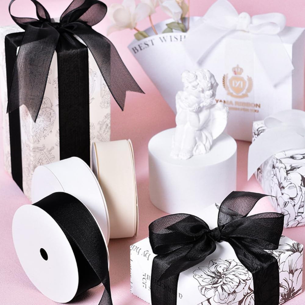 1 inch zwart organza lint, bed - Organza Ribbon Spool recensie en prijs